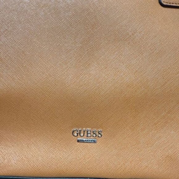 Guess Merrick Carryall Handbag Cognac Color - Picture 5 of 6